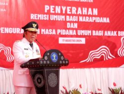 Serahkan Remisi, Pj Gubernur Banten Al Muktabar: Berubahlah Menjadi Teladan di Masyarakat