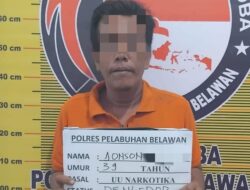 Sat Narkoba Polres Pelabuhan Belawan Tangkap Pengedar Narkoba di Komplek Yuka, Kelurahan Terjun