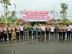 Polres Pelabuhan Belawan Gelar Apel Pasukan Operasi Mantap Praja Toba 2024 Untuk Pengamanan Pilkada Serentak