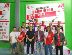 Sukses Turnamen Badminton, Kapolres Landak Berikan Trofi untuk Para Pemenang