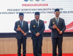 Pj Gubernur Banten Al Muktabar Kukuhkan Pjs Wali Kota Cilegon dan Pjs Wali Kota Tangsel