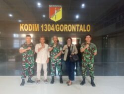 Silaturrahmi Ketua DPC Pelita Prabu Kota Gorontalo Di Dampingi Korwil Selebese ke Makodim 1304 Gorontalo.