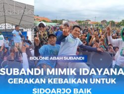 Relawan Bolone Abah Subandi (BAS) Bersama Subandi – Mimik Hadiri Kegiatan Senam Sehat di Lapangan Jabon