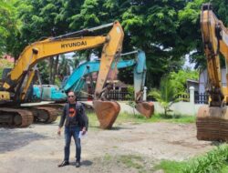Di Duga 2 Unit Barang Bukti Excavator Raib, Aktivis Yudi Garuda Datangi Polsek Giri