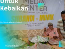 Selebrasi Tiga Tumpeng atas Kemenangan BAIK (Subandi-Mimik Idayana).