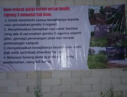 Warga Perumahan Gendis Regency 3 Oro-Oro Ombo Wetan, Rembang Pasuruan Suarakan Ketidakpuasan Lewat Pemasangan Banner