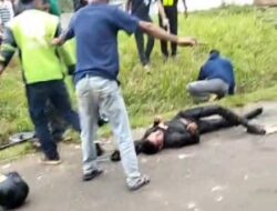 Maling Motor Bersenjata Api Dihajar Massa di Curug Sangereng, Tangerang