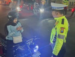 Satlantas Polres Lumajang Gelar Poros Malam di Alun-Alun, Antisipasi Kemacetan dan Tingkatkan Keamanan