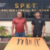 Kapolsek Lembeh Selatan Pimpin Operasi Sajam dan Temukan Enam Buah Senjata Tajam