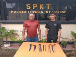 Kapolsek Lembeh Selatan Pimpin Operasi Sajam dan Temukan Enam Buah Senjata Tajam