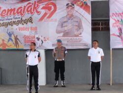 Pembukaan Buka Pertandingan Volly Ball Antar Satker dalam Rangka HUT Bhayangkara ke-79