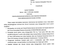Bupati Pasuruan Terbitkan Aturan Baru Penggunaan Sound System Karnaval, Maksimal Hingga Pukul 23.00 WIB