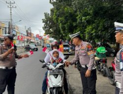 Polres Bitung Ajak Warga Kibarkan Semangat Merah Putih di – HUT – RI ke – 80
